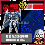 1/144 RG 00 RAISER  WATERSLIDE DECAL FLUORESCENT DECAL FLAMING SNOW SNOW FLAME