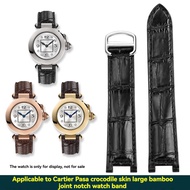 Suitable for Cartier Pasha W3108555 WJ120251 WJ11951G Crocodile Leather Watch Strap Men Women