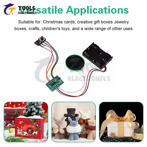 Dual-Button 60-Second Voice Recording Module - Record & Playback Sound Board for DIY Electronic Card