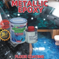 ( Metallic Epoxy Paint ) 1L METALLIC EPOXY FLOOR EPOXY COATING Tiles &amp; Floor Paint / GREENTECH