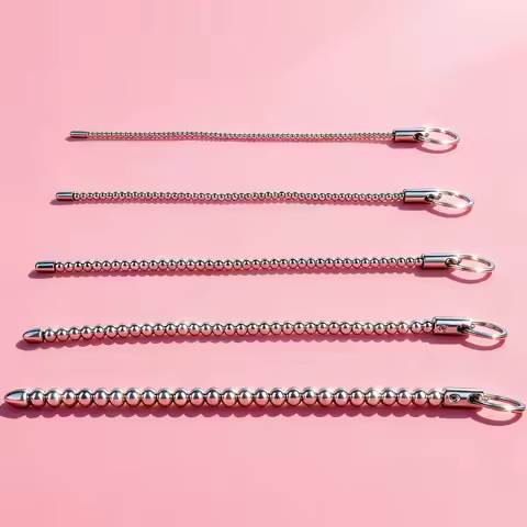 Multi‑Size Stainless Steel Ball‑Chain Urethral Sounding Rod Urethral Sound Dilators Horse Eye Sticks