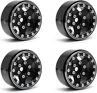 TREAL 1.55'' Beadlock Wheels (4P) Aluminum CNC Machined 5-Star Wheels for 1/10 RC Crawler Car -Type 