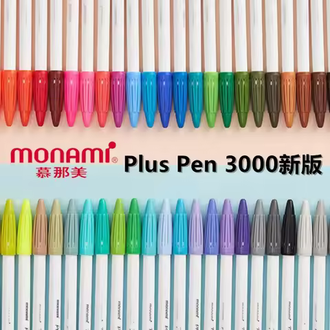 Monami 60 Colors Fiber Watercolor Gel Pen Marking Key Points Water-based Ballpoint Pen Colored Stati