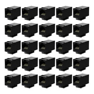 25 Pcs Rj45 Coupler Cat6 Keystone Jacks Inline Coupler Female to Female Insert Coupler