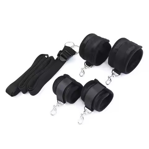 Bed BDSM Bondage Restraint Kit Handcuffs Binding Rope Erotic Intimate Accessory for Adult Women Coup
