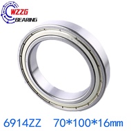 WZZG  1PCS  6914ZZ 6914-2RS 70*100*16mm thin wall deep groove ball bearing 6914-2Z 6914RS  70*100*16