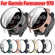 Tempered Glass Case For Garmin Forerunner 970 All Coverage Screen Protector Shell Frame Bumper Cover