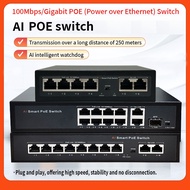 AI Gigabit POE power supply switch standard 4/8 port  POE switch 48V network power supply