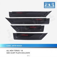 READY SIDE SILL PLATE TERIOS 18 EXCLUSIVE MODEL RED SIDE SCUFF PLATE