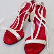 南瓜Vintage。DOLCE&GABBANA 紅底 繫帶 高跟鞋