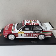 IXO 1/18 BMW E30 M3 1991 #1 24H BMW Car Model Do Not Open Doors Do Not Turn Alloy Front Cover Paint 