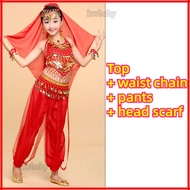 Indian Costume for Kids Girl School Indian Dance Play Set Girls Belly Dance Clothes Children United 