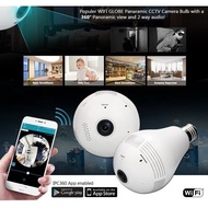 CCTV Bohlam IP Camera Bulb CCTV 2MP Lampu Panorama Fisheye 360 V380 Pro