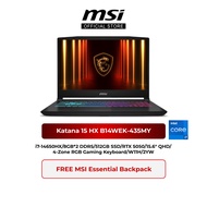 MSI Katana 15 HX B14WEK-435MY/432MY Gaming Laptop (i7-14650HX/8GB*2 DDR5/512GB SSD/RTX 5050/15.6" QH