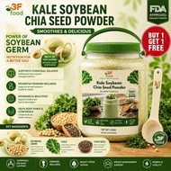 3F Food | KALE SOYBEAN CHIA SEED POWDER Plant-Based Superfood Drink High Fiber Protein Smoothie Mix