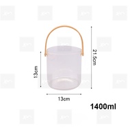 Keranjang buah Ember minuman serbaguna Glass Fruit Bucket Ice Bucket 1400ml / 2300ml