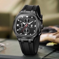 Brand new, genuine PLAYBOY is men's wristwatch. Water-resistant strap, luminous hands, square case, 