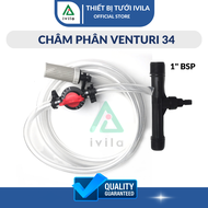 Bộ châm phân Venturi 34 Thiết bị châm phân Venturi 34mm dùng trong hệ thống tưới bộ hút phân châm ph