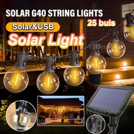 👍25Bulbs Solar Led Light Strip Upgrade Solar light 25PCS bulbs Fairy Lights Waterproof G40 Decoratio