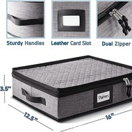 Dinner Plate Storage Box Tableware Handheld Storage Bag Stackable Plate Storage Bag Takeout Tray Sto