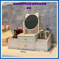 COSMETIC SHELF WITH COSMETIC MAKEUP MIRROR, WITH MIRROR