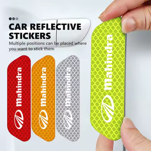 4pcs Car Door Stickers Reflective Auto Door Sticker Accessories For Mahindra XUV700‌ XUV3XO KUV100‌ 