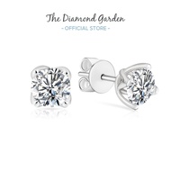 TDG 10K White Gold 4 Prong Diamond Stud Earring