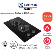 Electrolux Domino 31cm UltimateTaste 300 Built-In Gas Hob | EHG3241BC (Gas Stove Dapur Gas Cooker)