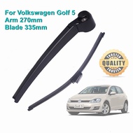 Wiper 13" Rear Wiper Blade &amp; Arm Set Kit For VW Golf V MK 5 2003-2009 2004 2005 2006 Variant Windshield Windscreen Rear Window