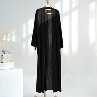 Eid Ramadan Muslim Women Cotton Linen Open Abaya Kimono Long Maxi Dress Turkey Dubai Islamic Arab Ro