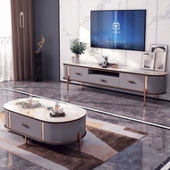 Tv Cabinet Media Storage Cabinet TV Stand Tv Console Tv Rack Living Hall Cabinet Oval Shape Coffee Table Centre Table