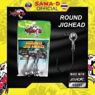 SAWA D Round Jig Head RJH106 / Soft Worm Lure / 5G 0.3 - 0.1 / 7G 0.3 - 0.1