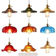 Nordic retro Pendant Light LED Glass Hanging Lamp Bedroom bedside Pendant Lamp Living room dining be