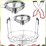 4 Pieces Canning Kit, 1PC Canning Rack+ 1PC Canning Jar Lifter Tong+ 2PC Canning Funnels, Canning Su