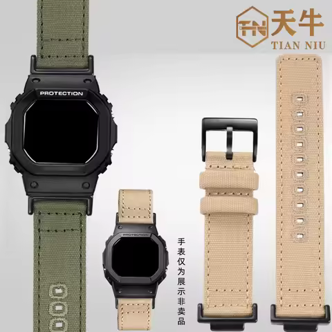 Breathable sweatproof nylon watch strap for Casio DW5600 GW-M5610 DW-5610 GW5000 16mm fashion fabric
