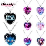 GOSSIP Kpop Demon Hunters Necklace, Time Gem Fashion Pendants, Gifts Metal Chains Girls Women