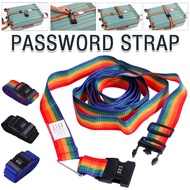 Travel Luggage Suitcase Strap Baggage Backpack Bag Rainbow Color Belt Luggage Strap