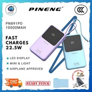 [CCC Certified] Pineng PN-891PD (10000mAh) Powerbank | Fast Charging 22.5W | Slim & Portable
