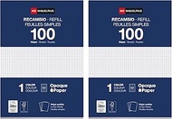 Miquelrius - Refill Pad 200 Sheets Squared 4mm Opaque Paper 90gsm Unpunched A4 Sheets Unpunched for 