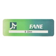 FANE 8 Ohm Paper Sticker logo badge replacement piece 48mm(1.88") X18mm(0.70")