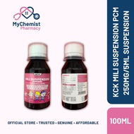 KCK Mili Paracetamol Suspension 250mg/5ml 100ml (Raspberry Flavour)