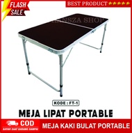 Meja Lipat Portable / Meja Lipat Koper / Meja Laptop Lipat Portable / Meja Lipat Belajar / Meja Kerja PROMO!!! Uk 120cm x 60cm Kaki Bulat dengan  Rangka Terbuat Dari Alumunium-COD