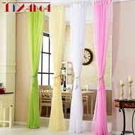 Solid Color Tulle Curtains Living Room Bedroom Balcony Wedding Decoration Curtain For Bedroom Door W