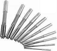 Generic 10PCS HSS H7 Reamer Set, 3-12mm Straight Shank Machine Reamer, 3mm / 4mm / 5mm / 6mm / 7mm /