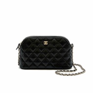 CHANEL 24A粒面牛皮貝殼包 - 黑金