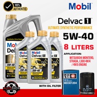 Mobil 5W-40 Delvac 1 Fully Synthetic 8 Liters for Mitsubishi Montero, Strada, L300 4N14/4N15 Engine