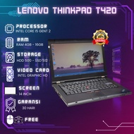 Laptop Lenovo T420 Core i5 ram 8 ssd 256 Mulus Murah