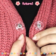 FUTUREE 10Pcs Fastener, Transparent Invisible Snap Button, DIY Round Acrylic Snap Fastener
