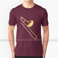The Trombone For Men Women T Shirt Tops Summer Cotton T   Shirts Big Size S   6XL Trombone Musical Wind Instrument Brass Music XS-6XL