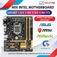 Mix Brand Socket 1155 1150 1156 1151 Motherboard H55 H61 B75 H77 Z77 H81 B85 H110 B150 Intel Mobo Mainboard